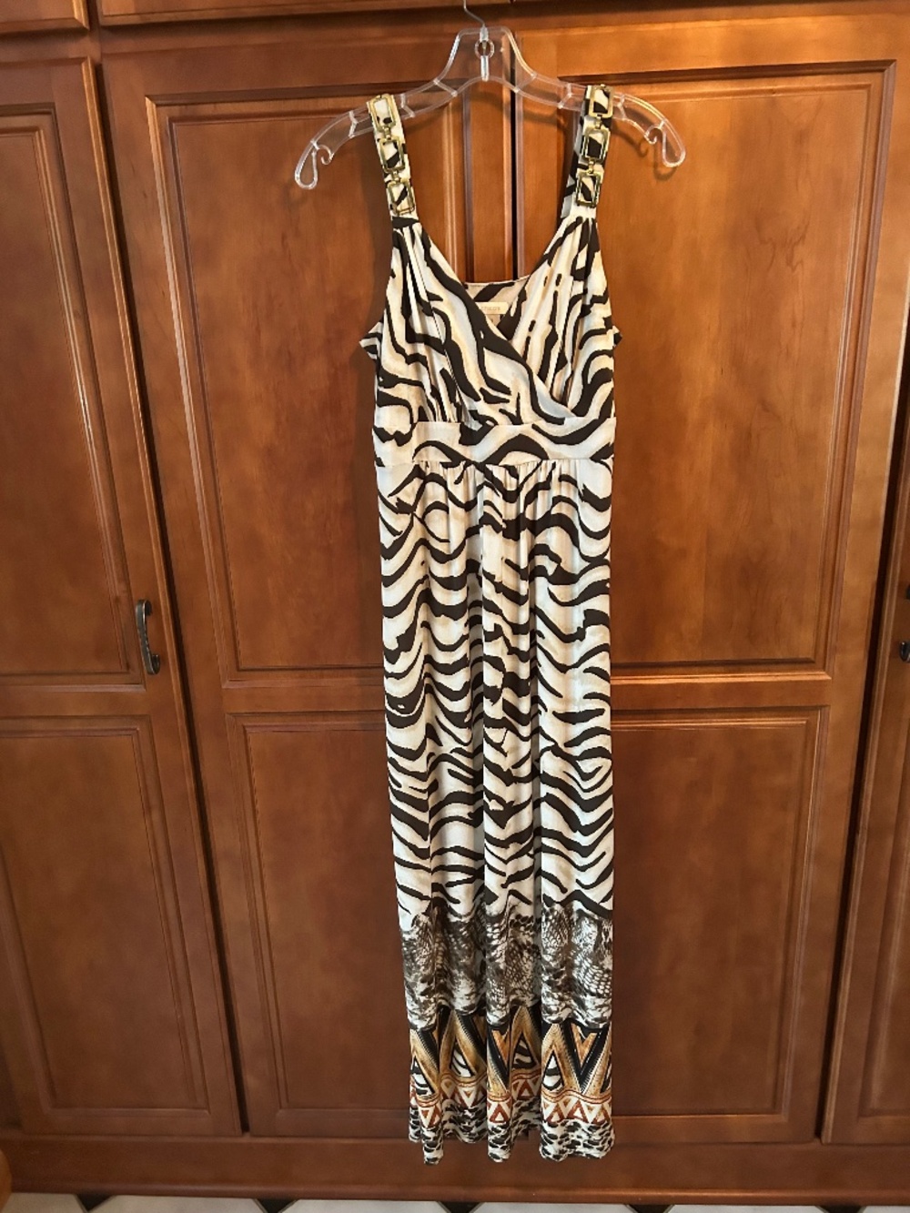Chico’s Print Maxi Dress Size 1 (8-10)